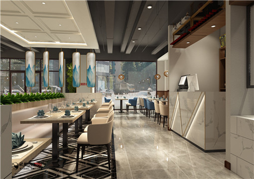 中宁伊里乡餐厅装修设计|现代设计手法打造休闲空间