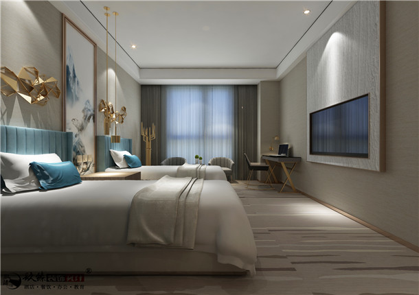 中宁现代酒店装修设计方案|增加现代艺术质感的升华