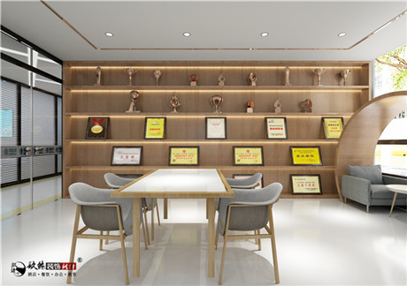 中宁秦蕊营业厅办公室装修设计|洁净大方的高级质感空间