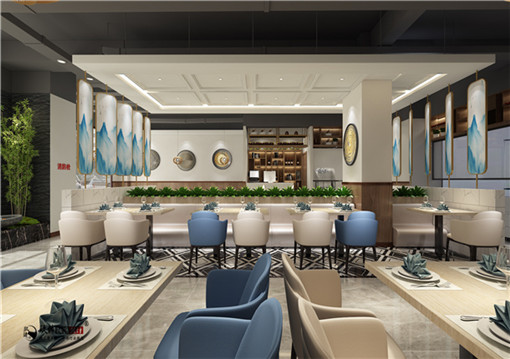 中宁伊里乡餐厅装修设计|轻奢空间打造中式细腻感