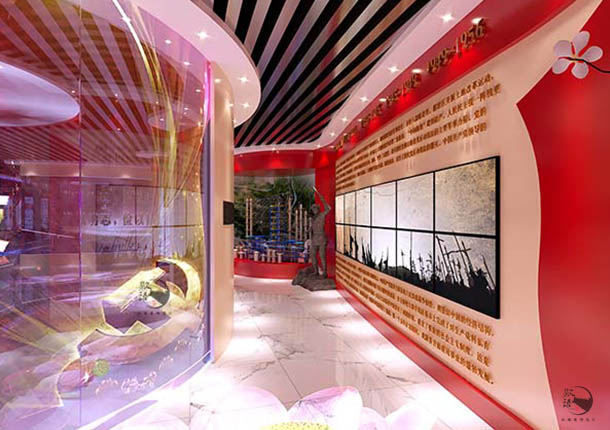 中宁党风展厅设计|鲜明特色和美感的设计效果